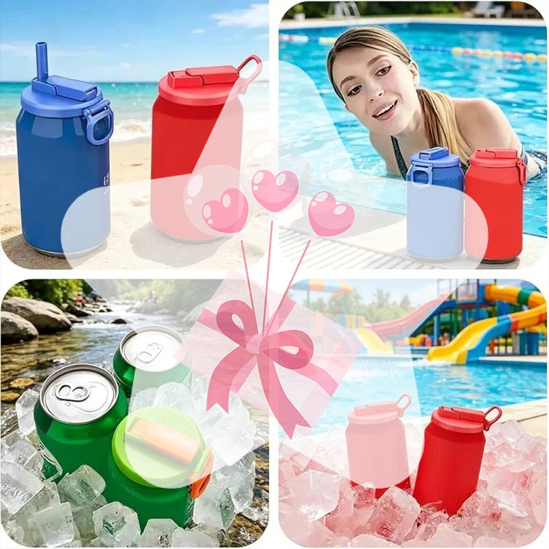 Reusable PP Can Lids with Straw – Leak-Proof Soda Covers Can Lid Cover Axl