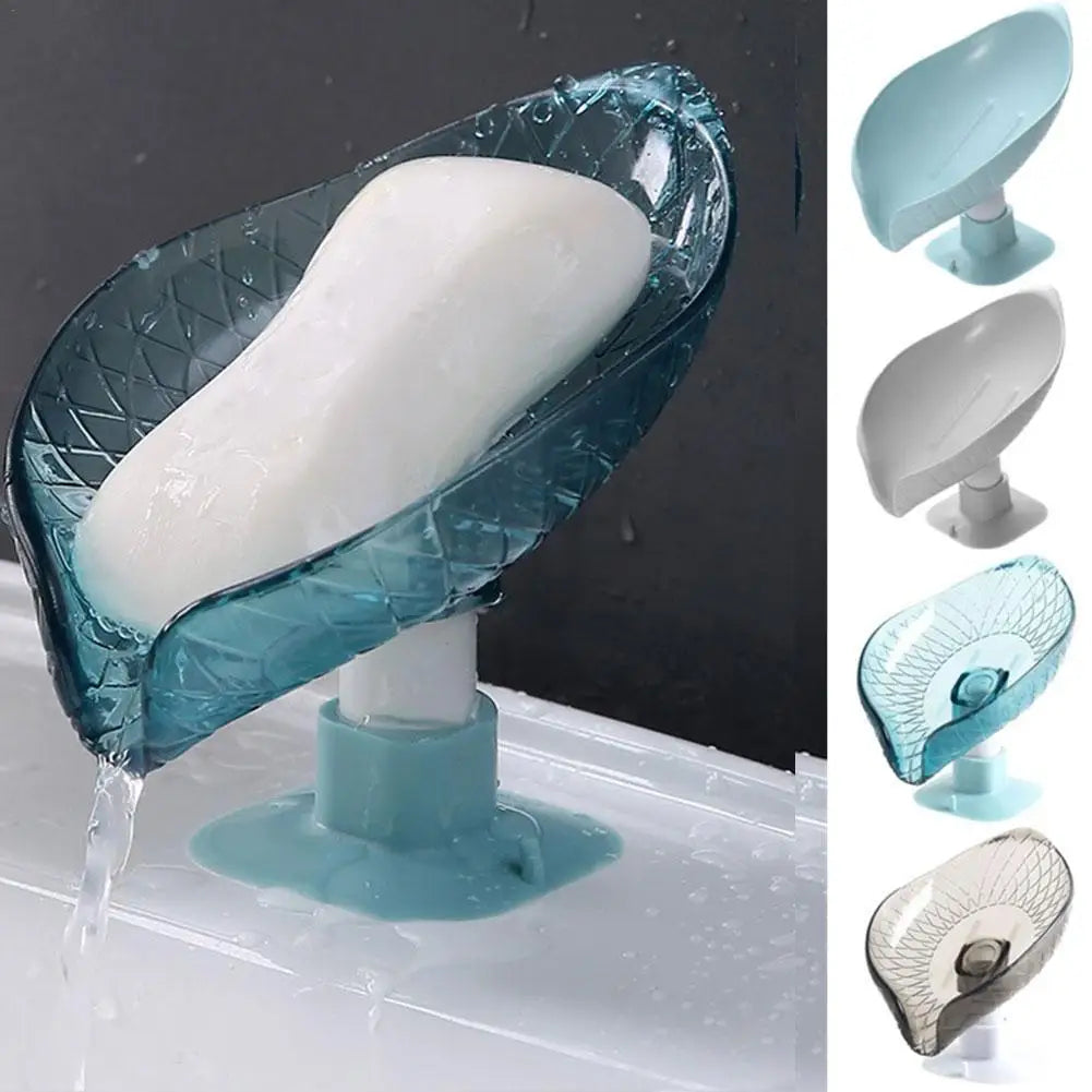 Leaf Shape Soap Dish with Drainage – Bathroom Soap Holder Tray Soap Dish Tray Axl