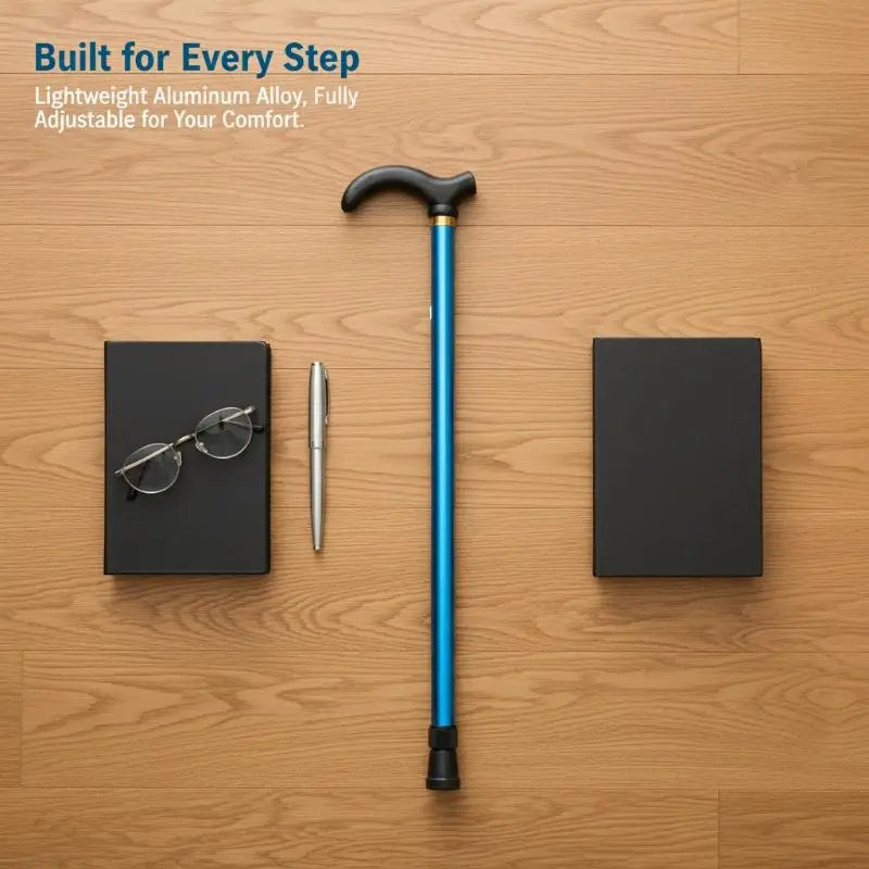 Adjustable 2-Section Walking Cane – Anti-Slip Hiking Stick Walking Cane Axl