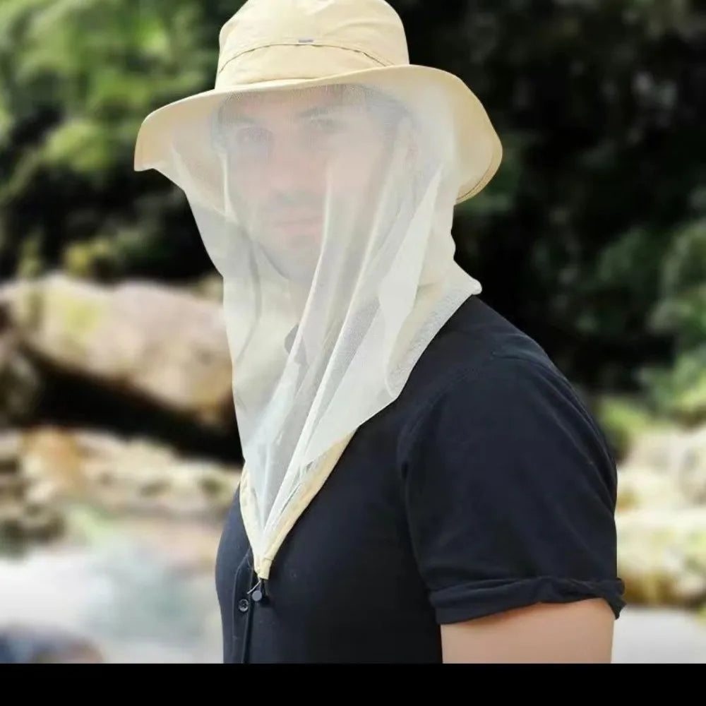 Mosquito-Proof Fishing Sun Hat with Full Face Net | Outdoor Cap Outdoor Fishing Hat Axl