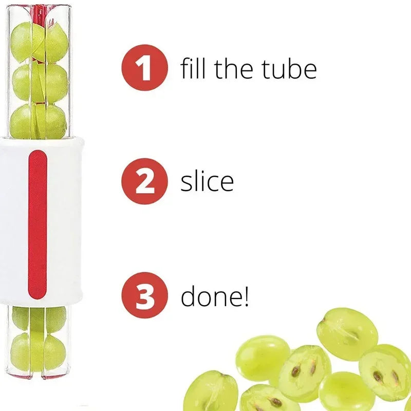 Cherry Tomato & Grape Slicer – Manual Fruit Cutter Tool Fruit Slicer Tool Axl