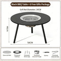Portable Folding Smokeless Charcoal BBQ Grill | Outdoor Stove Charcoal BBQ Grill Axl black