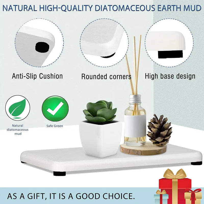 4-Pack Diatomite Stone Quick-Dry Sink Trays & Organizer Set Sink Tray Organizer Axl
