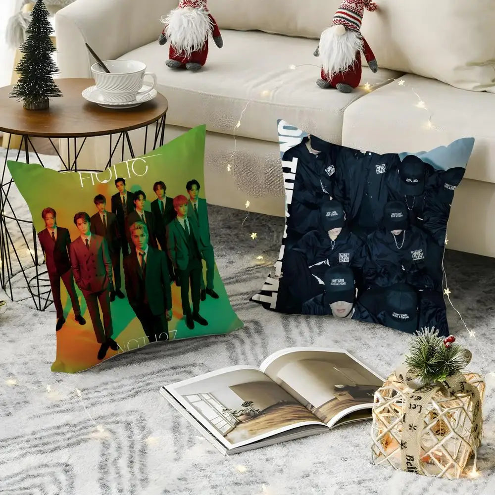 NCT 127 Linen Cushion Cover – Breathable Pillowcase with Zipper Decorative Cushion Cover Axl