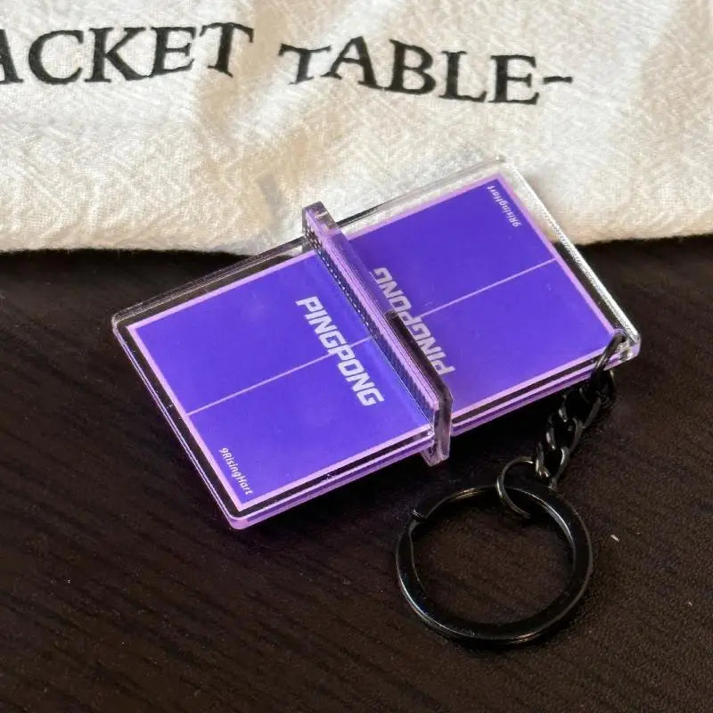 Mini 3D Ping Pong Table Keychain – Acrylic Sports Keyring Gift Sports Novelty Keychain Axl A5