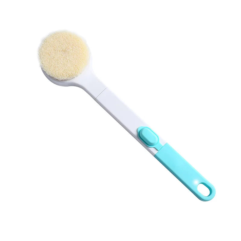 Silicone Bath Body Brush Long Handle Soft Back Scrubber Bath Body Brush Axl Blue
