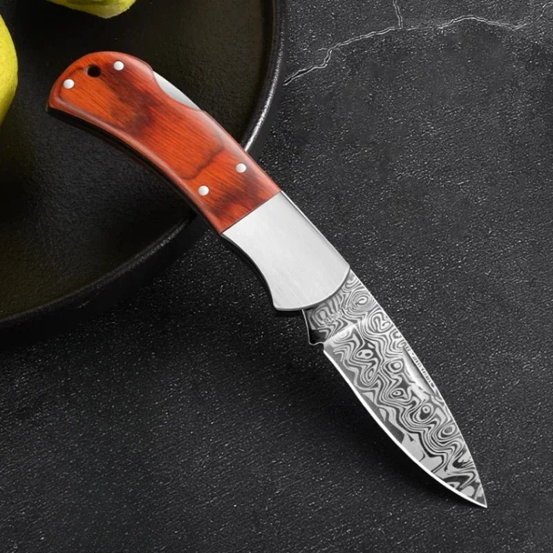 PLYS Damascus Folding Pocket Knife – Sharp Stainless Steel Folding Pocket Knife Axl
