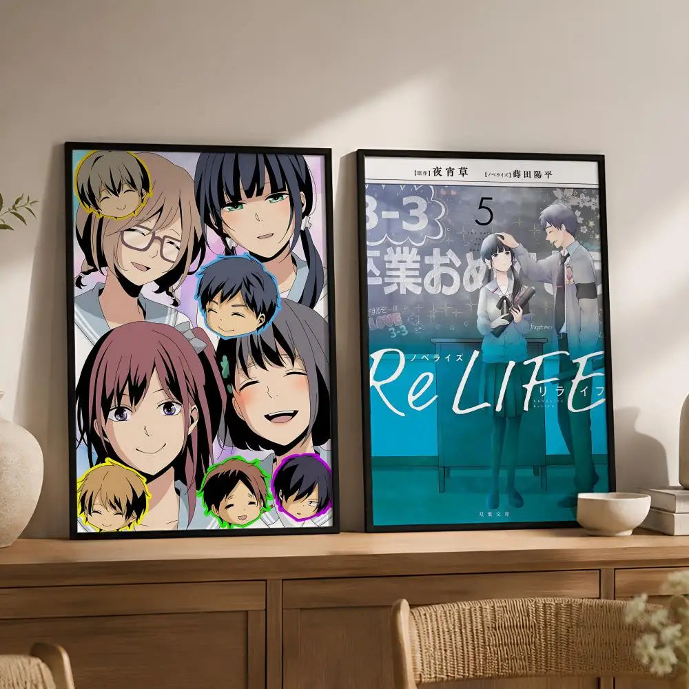 ReLIFE Anime Waterproof PVC Peel-and-Stick Wall Poster Anime Wall Poster Axl