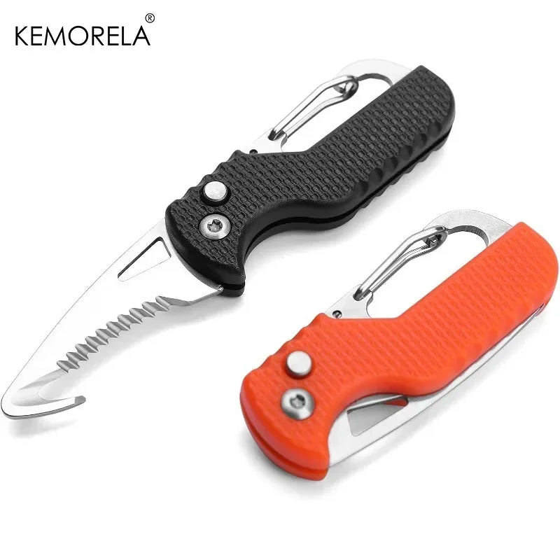 KEMORELA Foldable Serrated Pocket Knife EDC Keychain Tool Folding Pocket Knife Axl