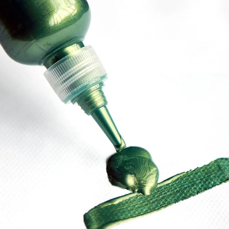 60ml Metallic Acrylic Paint – Gold, Silver & Copper DIY Pigment Acrylic Craft Paint Axl Green