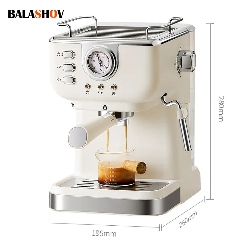BALASHOV 20 Bar Semi-Auto Espresso Machine & Milk Frother Espresso Coffee Machine Axl
