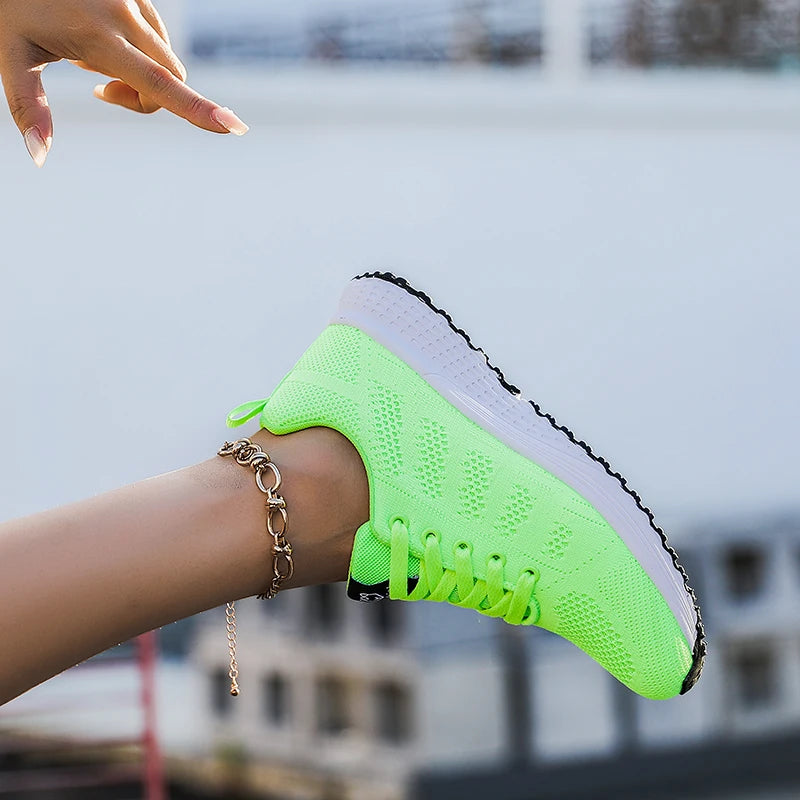 AZGB Women's Breathable Mesh Platform Sneakers | Walking Shoes Women's Sneakers Axl