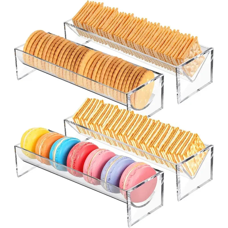 Clear Acrylic Cracker Serving Tray – Rectangular Food Display Acrylic Serving Tray Axl