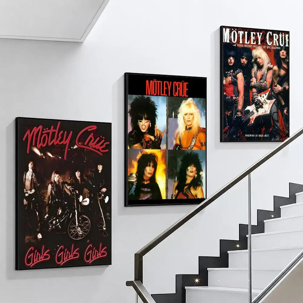 Motley Crue HD Wall Poster – Waterproof Adhesive Room Decor Wall Art Poster Axl