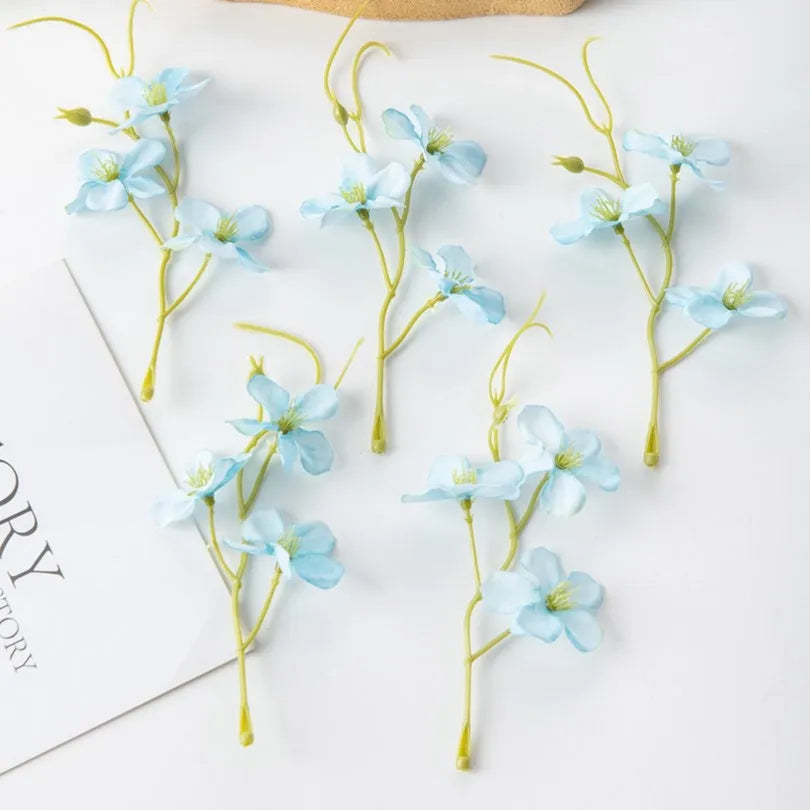 10 Pc Silk Daisy Artificial Flowers – Wedding & Home Decor Artificial Flowers Axl SKY BLUE