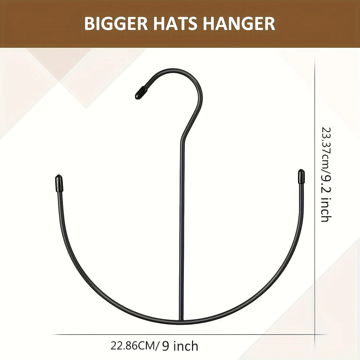 Stainless Steel Hat Rack – Holds 20+ Caps | Closet & Door Hat Rack Axl black