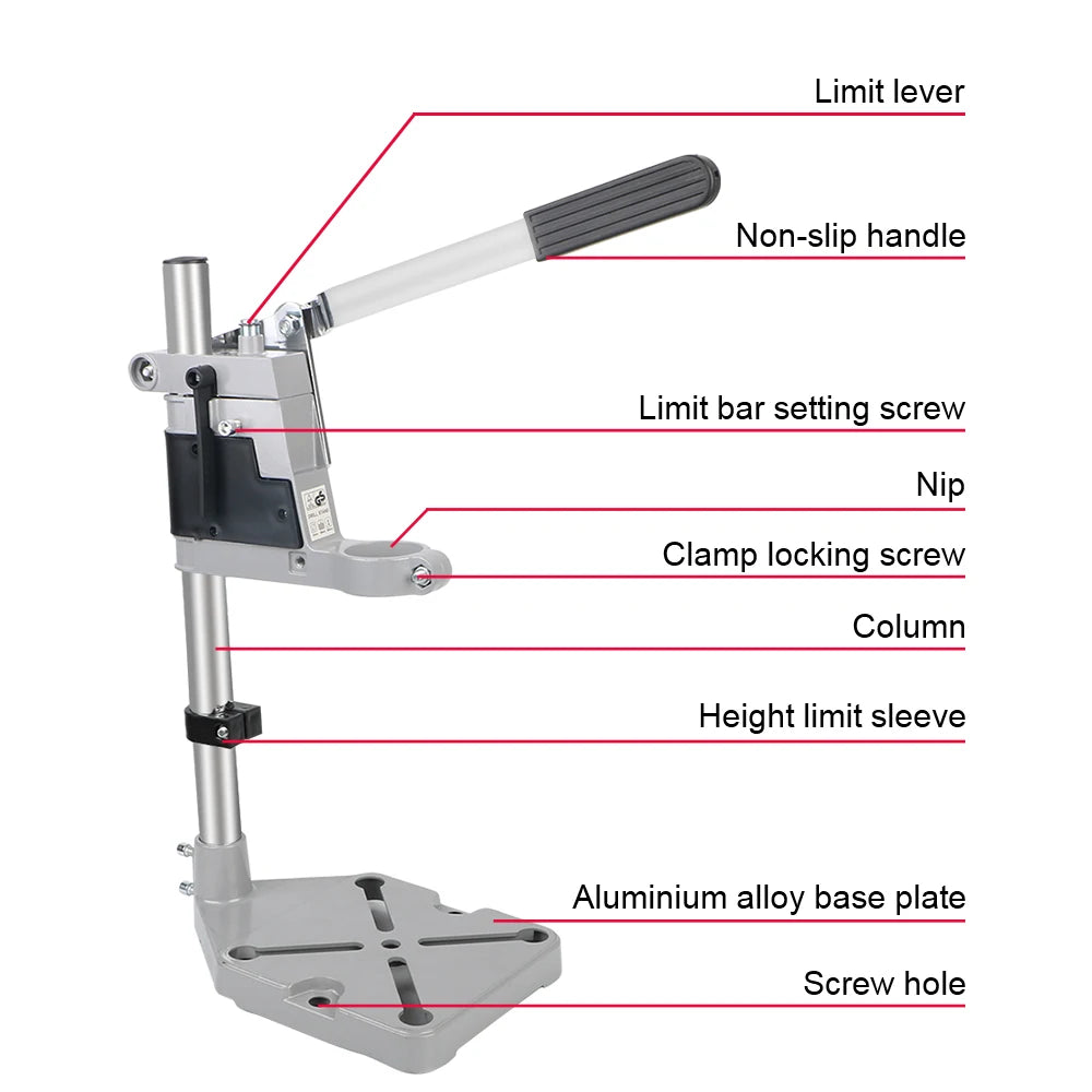 NICEYARD 400mm Bench Drill Press Stand – Aluminum Drill Bracket Drill Press Stand Axl