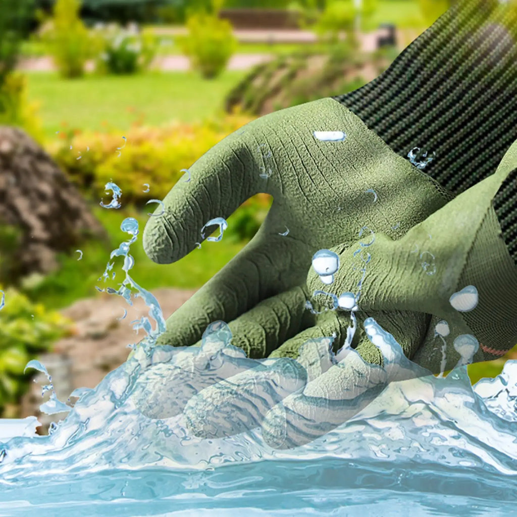 Thorn-Proof Rubber Garden Gloves – Waterproof Unisex Work Gloves Gardening Gloves Axl