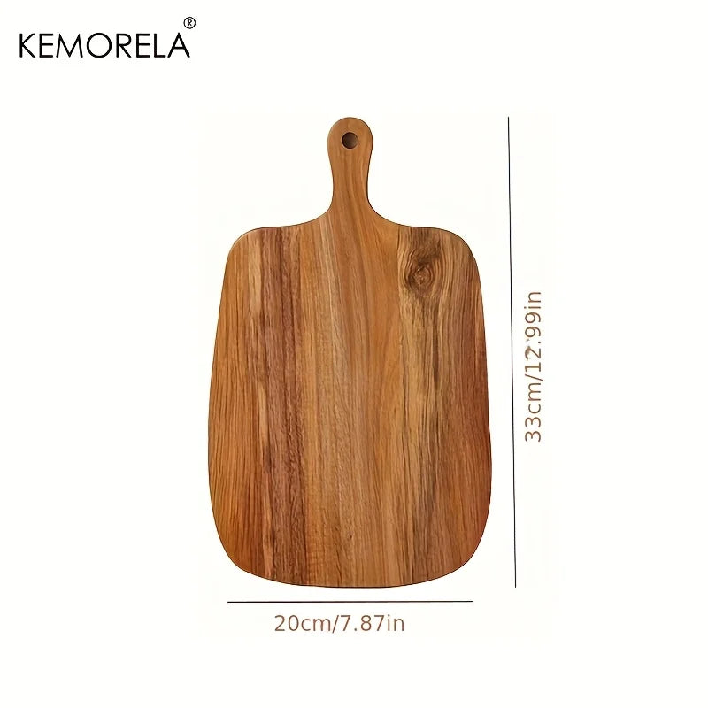 KEMORELA Wooden Cutting Board with Handle – Food-Safe Wooden Cutting Board Axl L