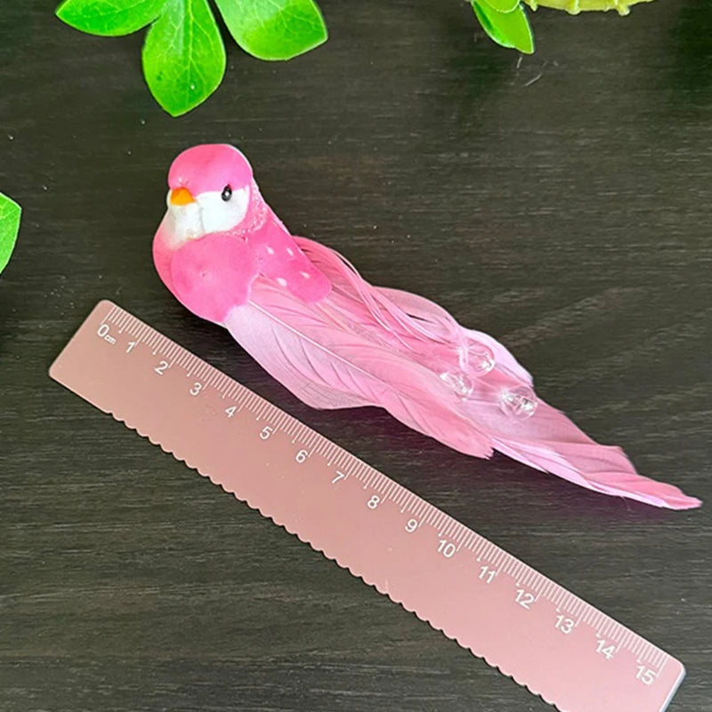 Artificial Foam Feather Mini Bird Figurine | DIY Craft Decor Bird Figurine Decor Axl