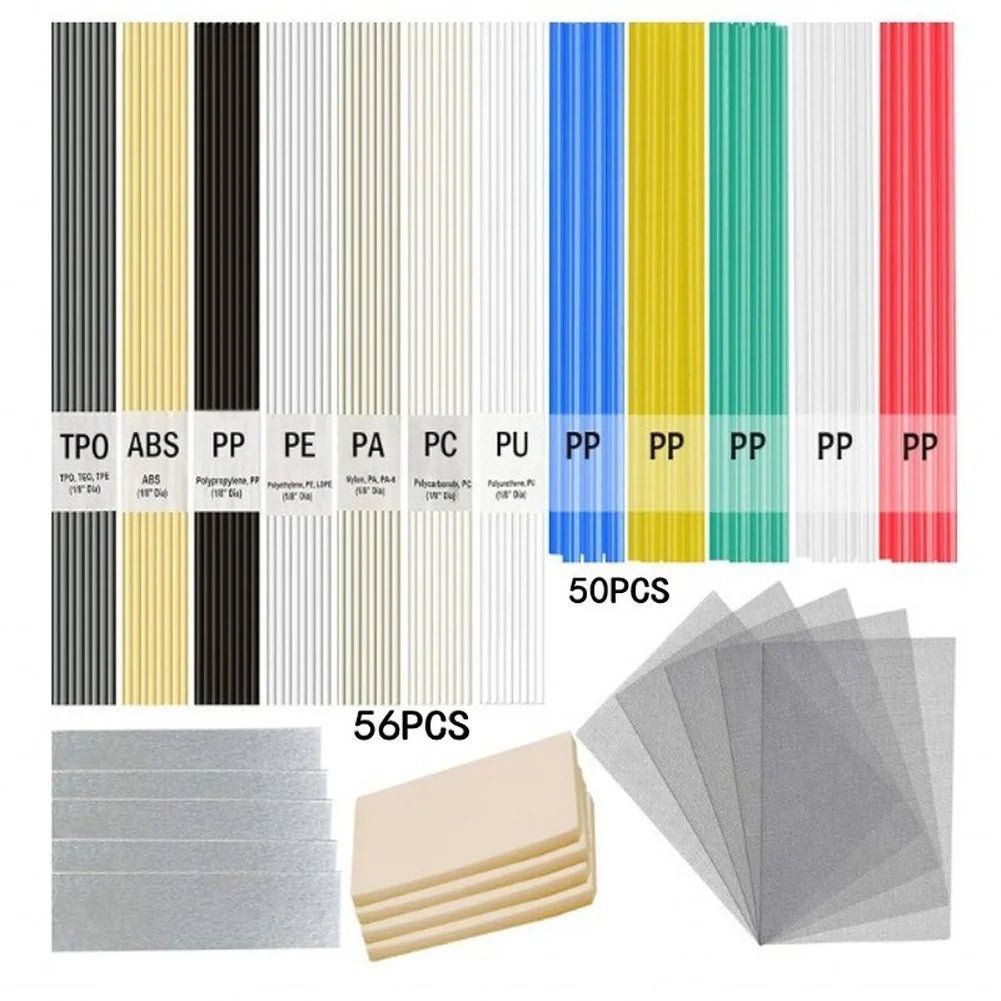Plastic Welding Rods Kit – ABS PP PE PVC TPO Car Bumper Repair Plastic Welding Rods Axl