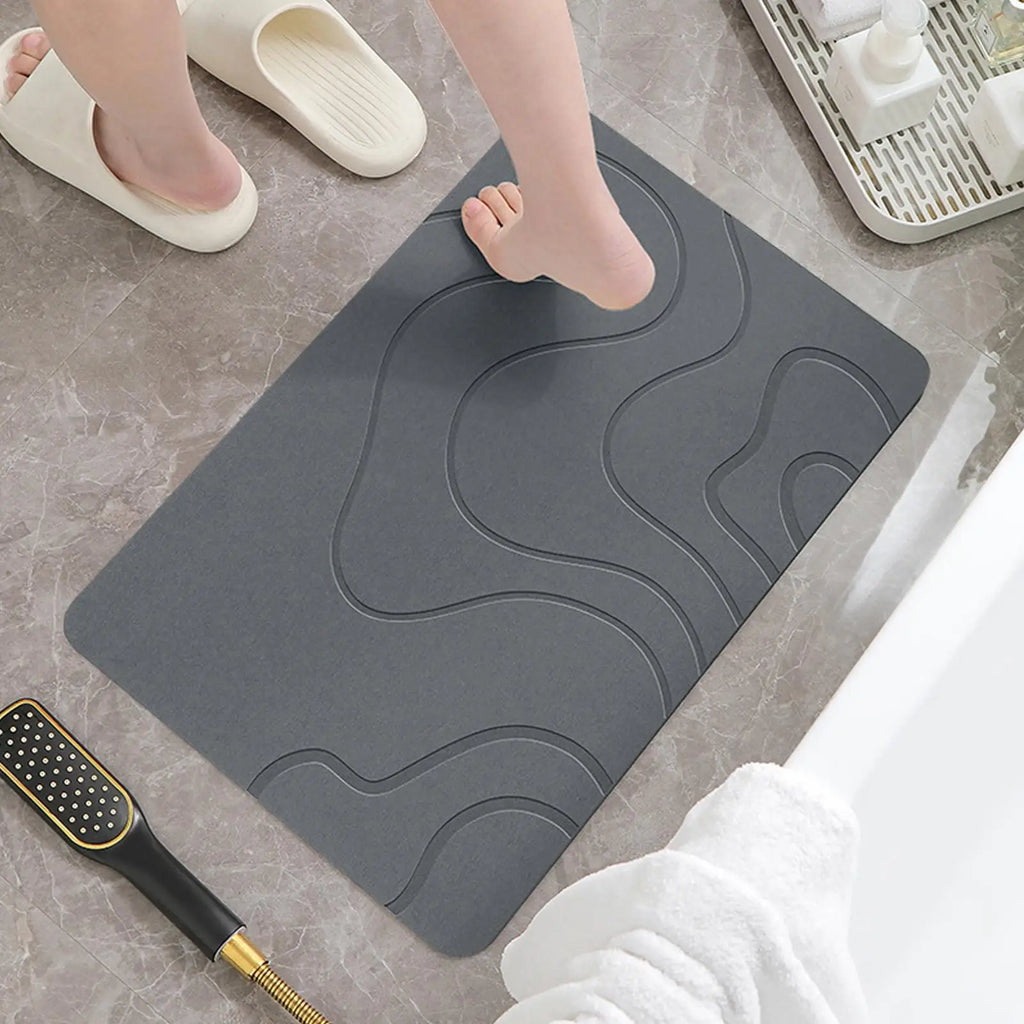 Absorbent Stone Bath Mat – Quick-Drying Non-Slip Shower Rug Bath Mat Axl