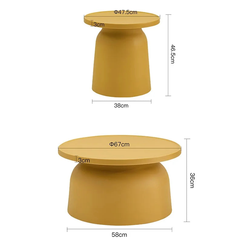 Modern Round Side Table – Minimalist Plastic Coffee Table Round Side Table Axl