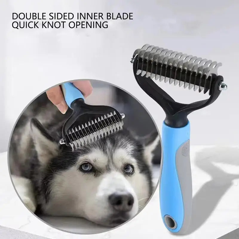 Pet Hair Remover Grooming Comb for Dogs & Cats | Detangler Pet Grooming Comb Axl