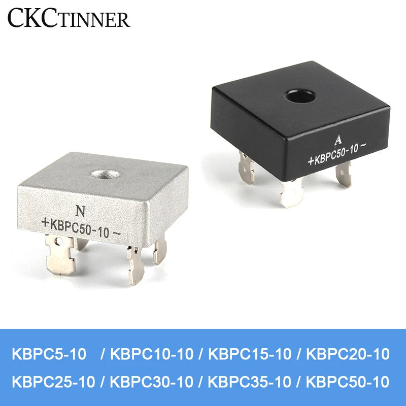 2PCS KBPC Bridge Rectifier – Single Phase Diode Metal Case Bridge Rectifier Axl