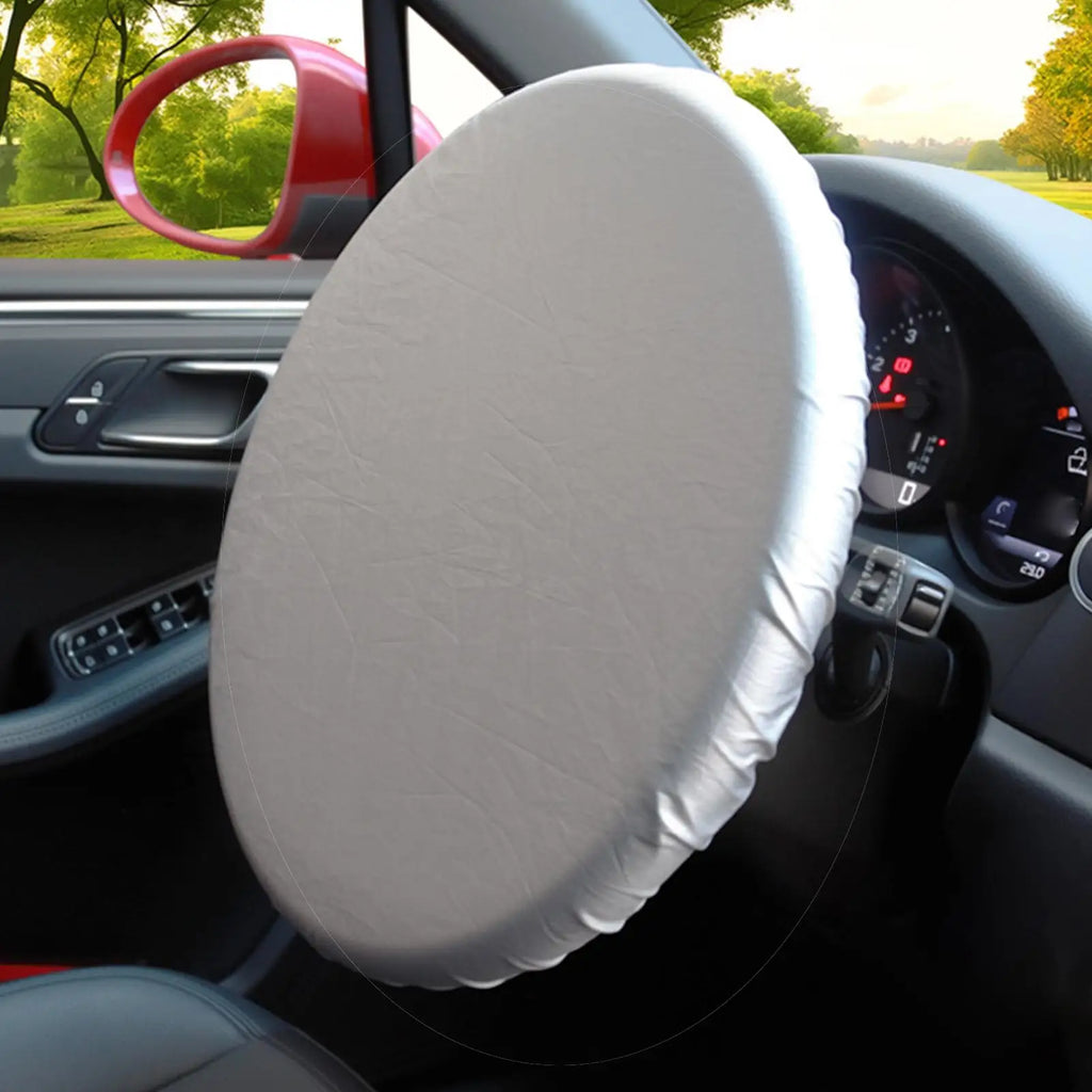 Car Steering Wheel Sunshade | Silver UV Heat Shield Cover Steering Wheel Sunshade Axl