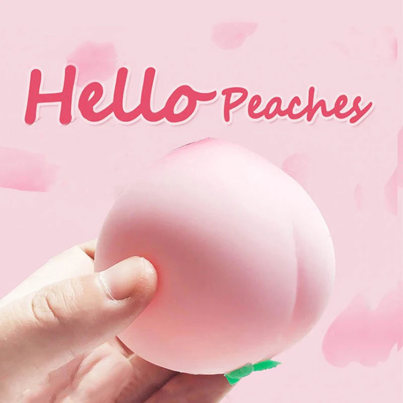Peach Slow Rising Squeeze Toy – Silicone Sensory Fidget Slow Rising Squishy Axl