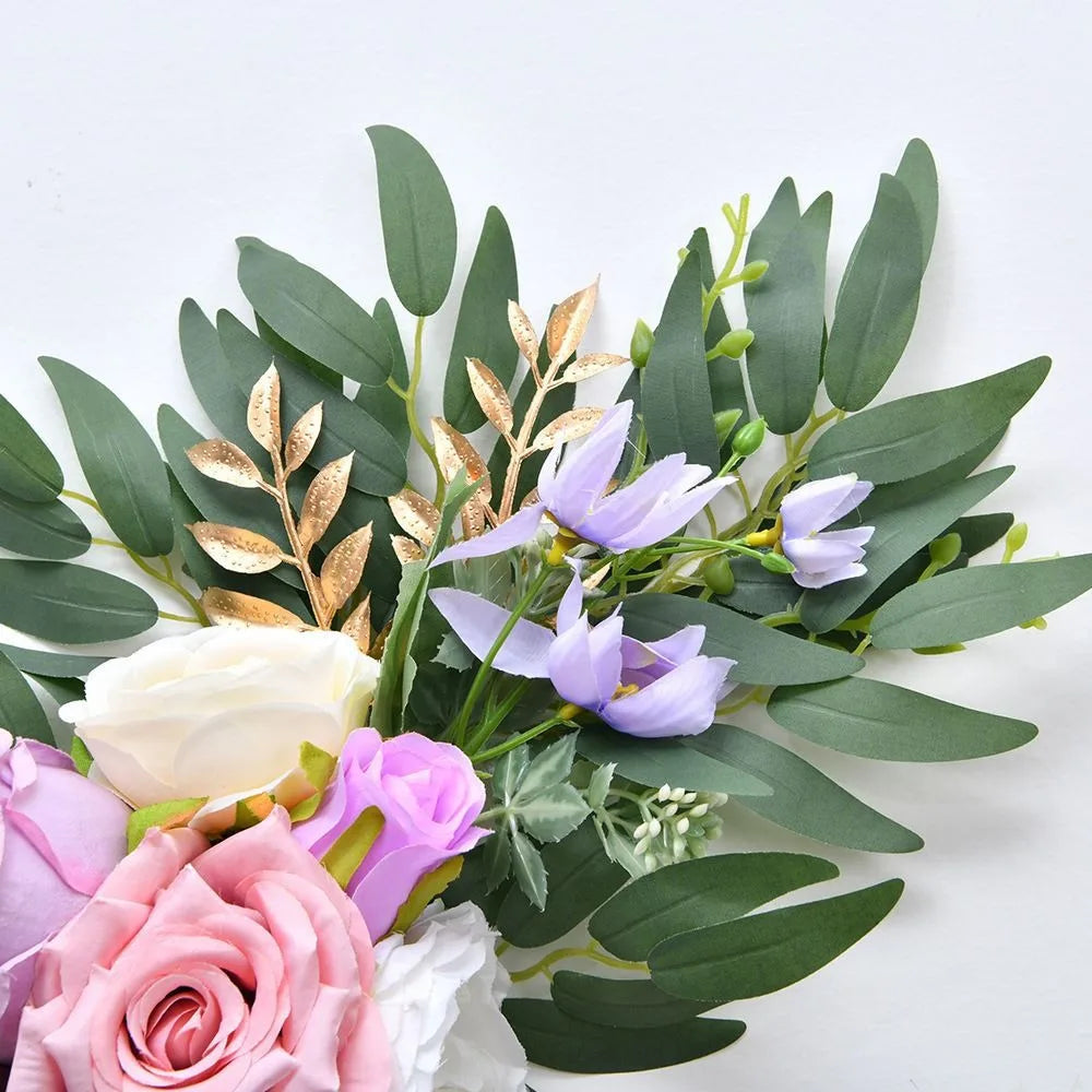 Boho Artificial Wedding Arch Flowers & Eucalyptus Garland 2pc Artificial Wedding Flowers Axl