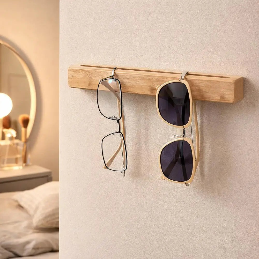 Wooden Wall-Mounted Eyeglasses & Sunglasses Display Rack Glasses Display Rack Axl