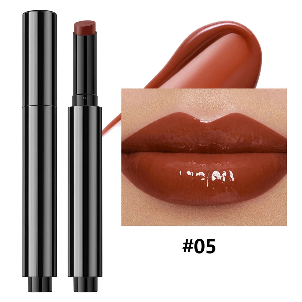 Vegan Mirror Gloss Lipstick – Long-Lasting, Moisturizing, Multi-Color Mirror Gloss Lipstick Axl 05 50pcs with logo