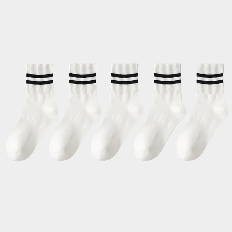 6-Pack Kids Cotton Sports Socks – Breathable Crew Socks Ages 3–6 Kids Sports Socks Axl 5 pairs white-3