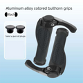 Ergonomic MTB Bike Bar Ends – Aluminum Alloy Cow Horn Grips Bike Bar Ends Axl Black