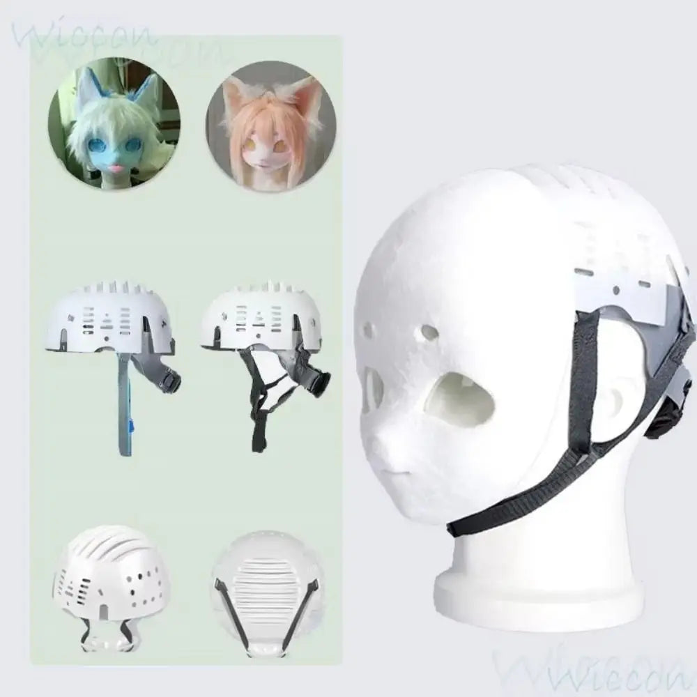 Fursuit Helmet Protective Shell – Adjustable Impact Protection Costume Helmet Liner Axl