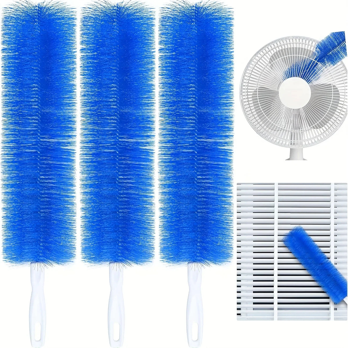 Long Fan Cleaning Brush – Flexible, Reusable PP Bristle Tool Cleaning Brush Axl