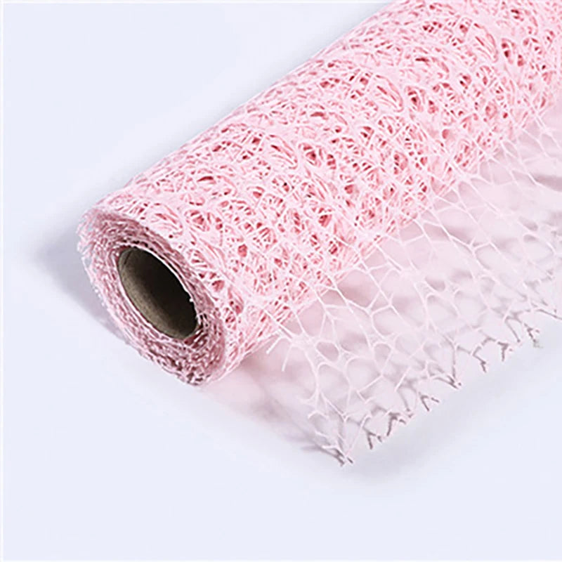 Floral Mesh Wrapping Paper Roll – Hollow Net Bouquet Wrap