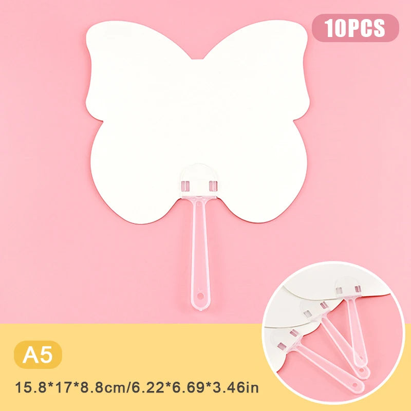 10-Pack Blank Round Hand Fans – DIY Craft, Dance & Wall Decor DIY Craft Fan Axl A5