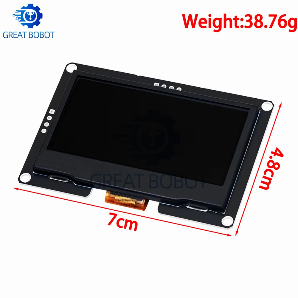 2.42" 128x64 OLED Display Module – I2C & SPI, White/Blue OLED Display Module Axl