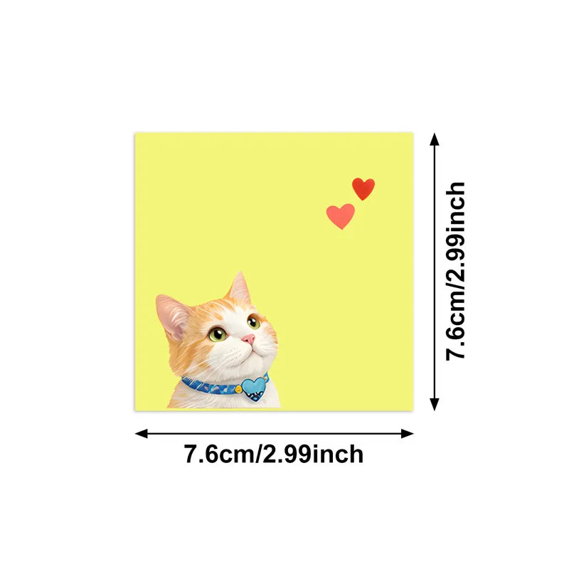 Macaron Cat Sticky Notes – Kawaii Memo Pads 50 Sheets Kawaii Memo Pads Axl