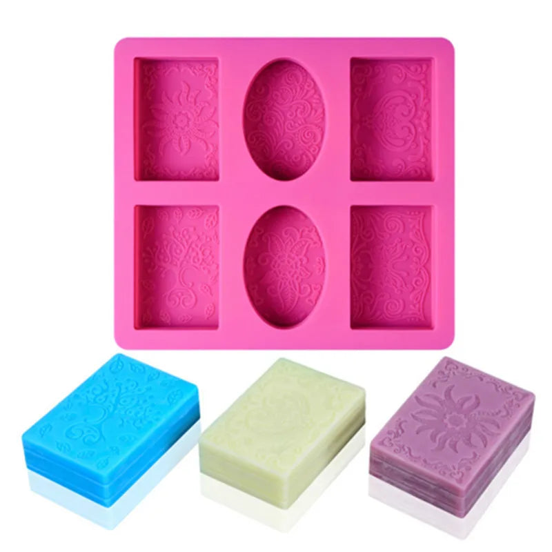 6-Hole 3D Silicone Soap Mold – Candle, Resin & Craft Mould Silicone Craft Mold Axl
