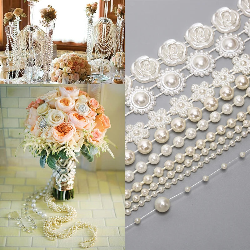 ABS Pearl Bead Rope – DIY Craft, Jewelry & Wedding Décor Pearl Bead Trim Rope Axl