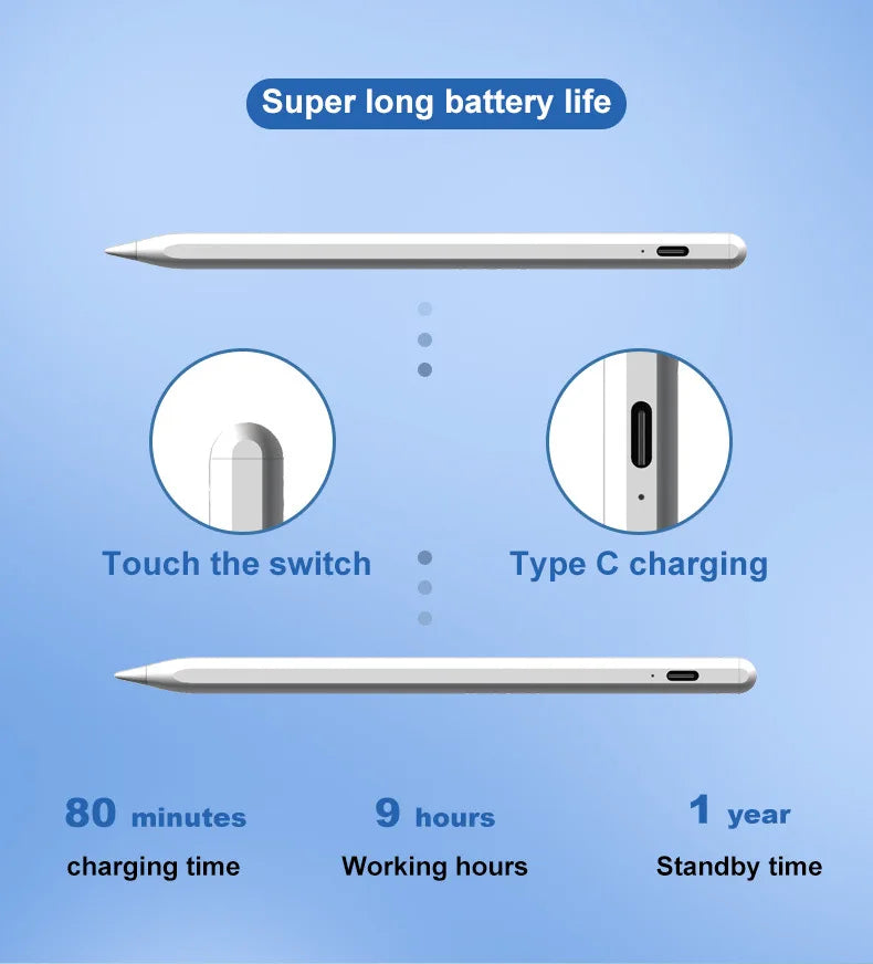 iPad Stylus Pen – Palm Rejection, Tilt & Magnetic 2018–2026 iPad Stylus Pen Axl