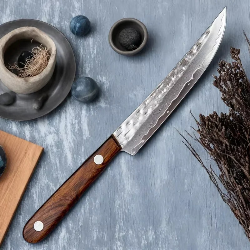 Damascus Chef Knife Set – Handmade Wood Handle | 1/2/4 Pack Damascus Chef Knife Axl
