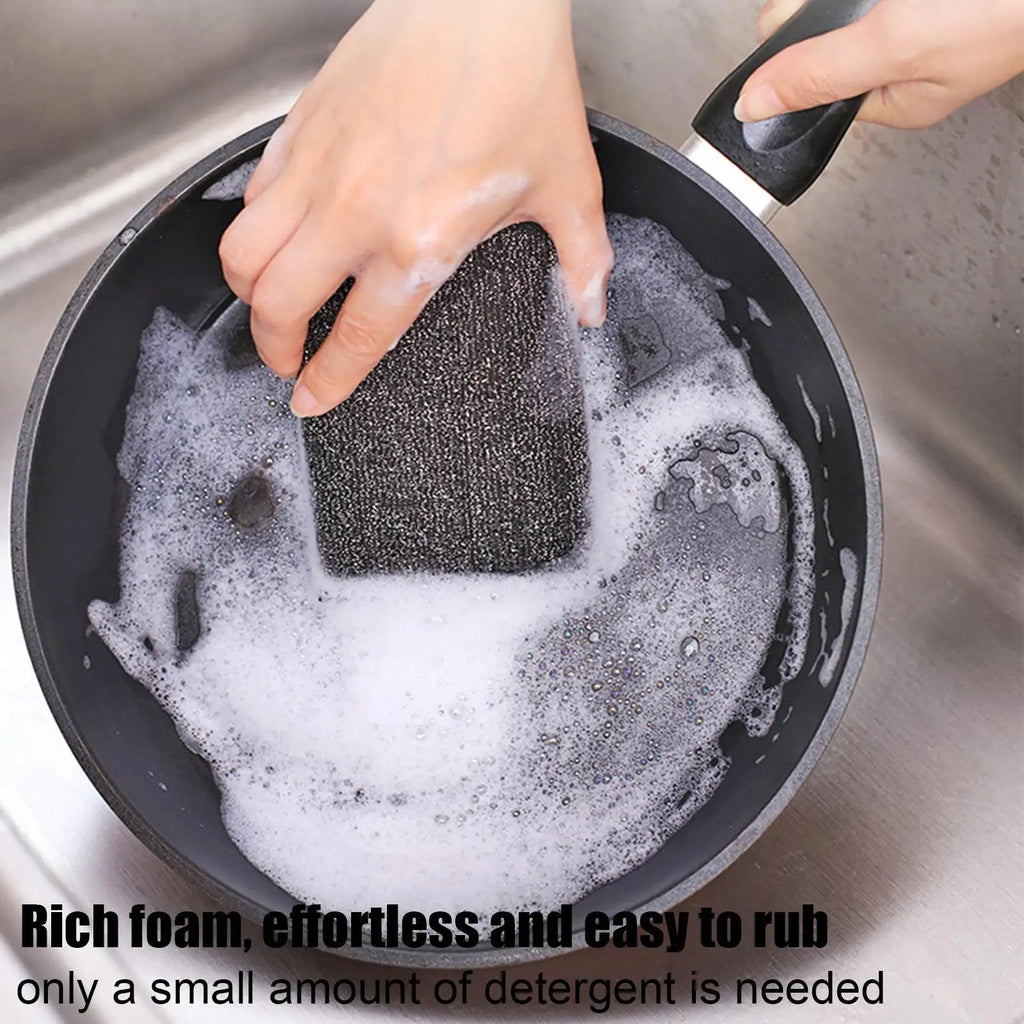 6-Pack Wire Dishwashing Scrubber – Non-Scratch Scrub Sponge Dishwashing Scrubber Set Axl