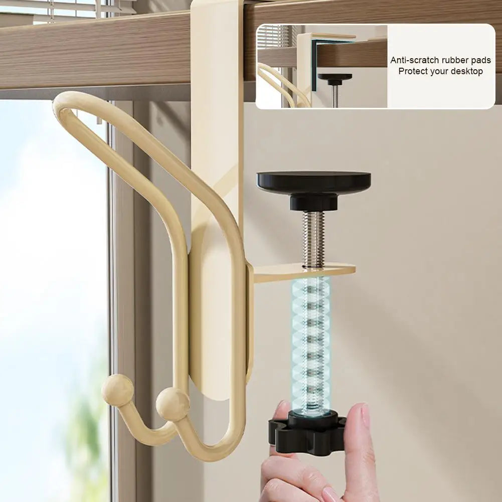 Adjustable Double Hook Mantel & Desk Hanger – Punch-Free Hook Hanger Axl
