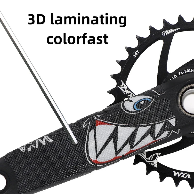VXM Bicycle Crank Protector Stickers – Anti-Scratch 3D PVC Film Bike Crank Protector Axl