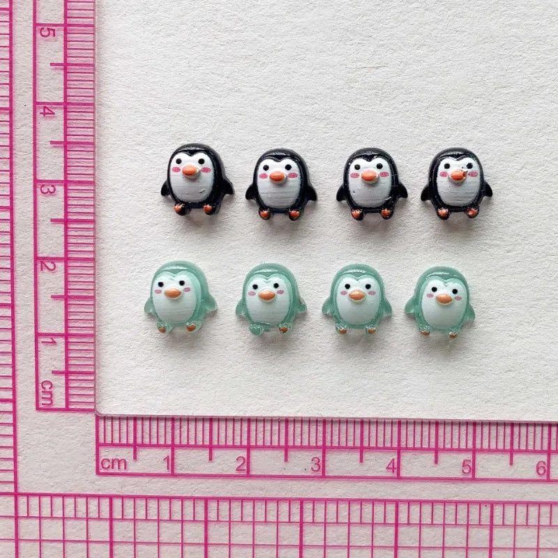 50 Pcs Mini Resin Penguin Flatback Figurines – Nail & DIY Craft Craft Embellishments Axl